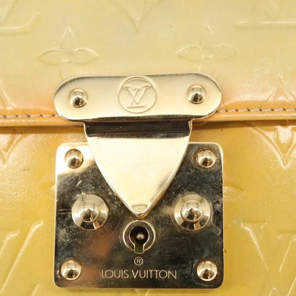 LOUIS VUITTON Monogram Vernis Spring street Hand Bag Gris M91029 LV Auth 152515